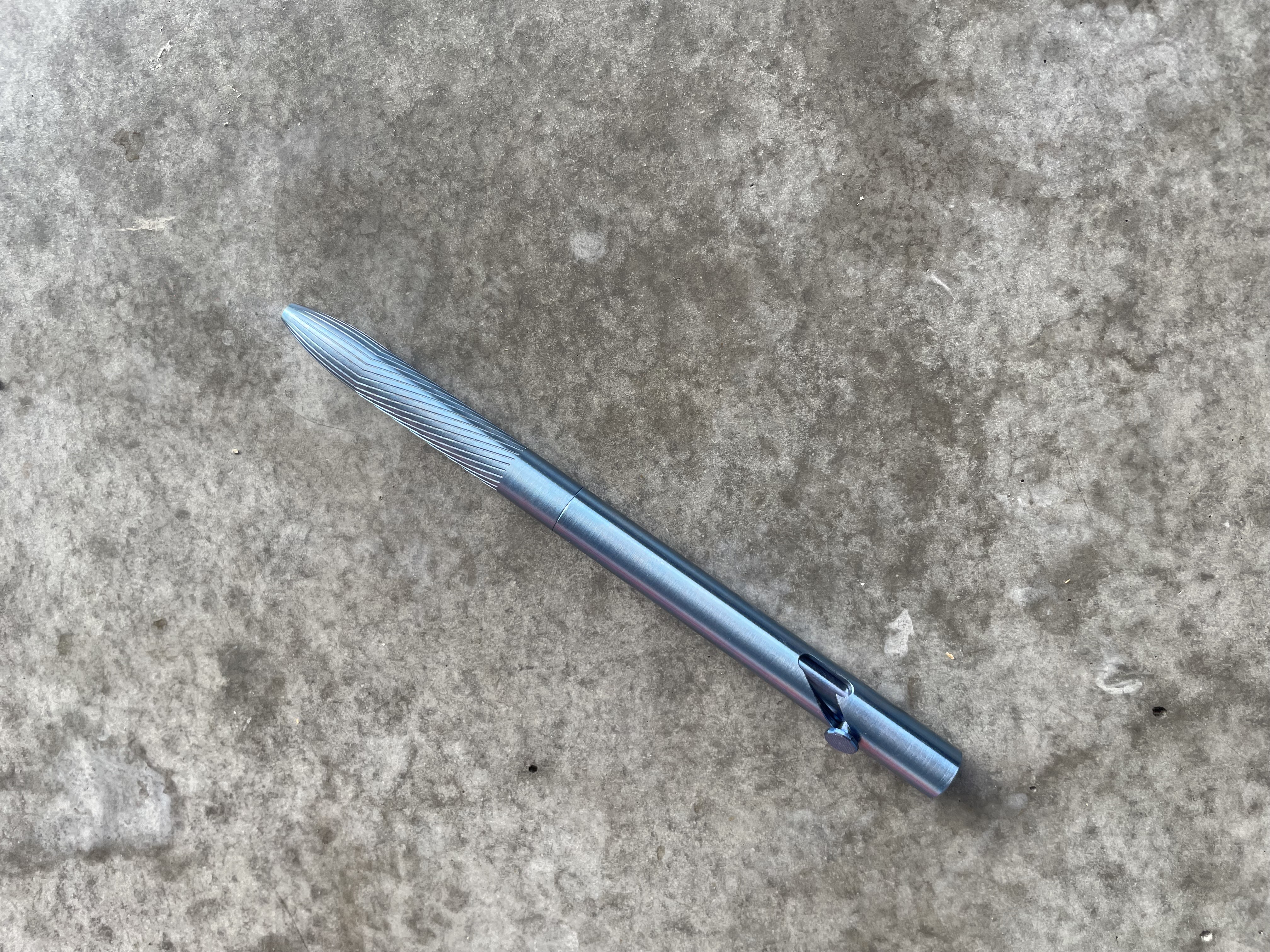 Titanium anodised pen