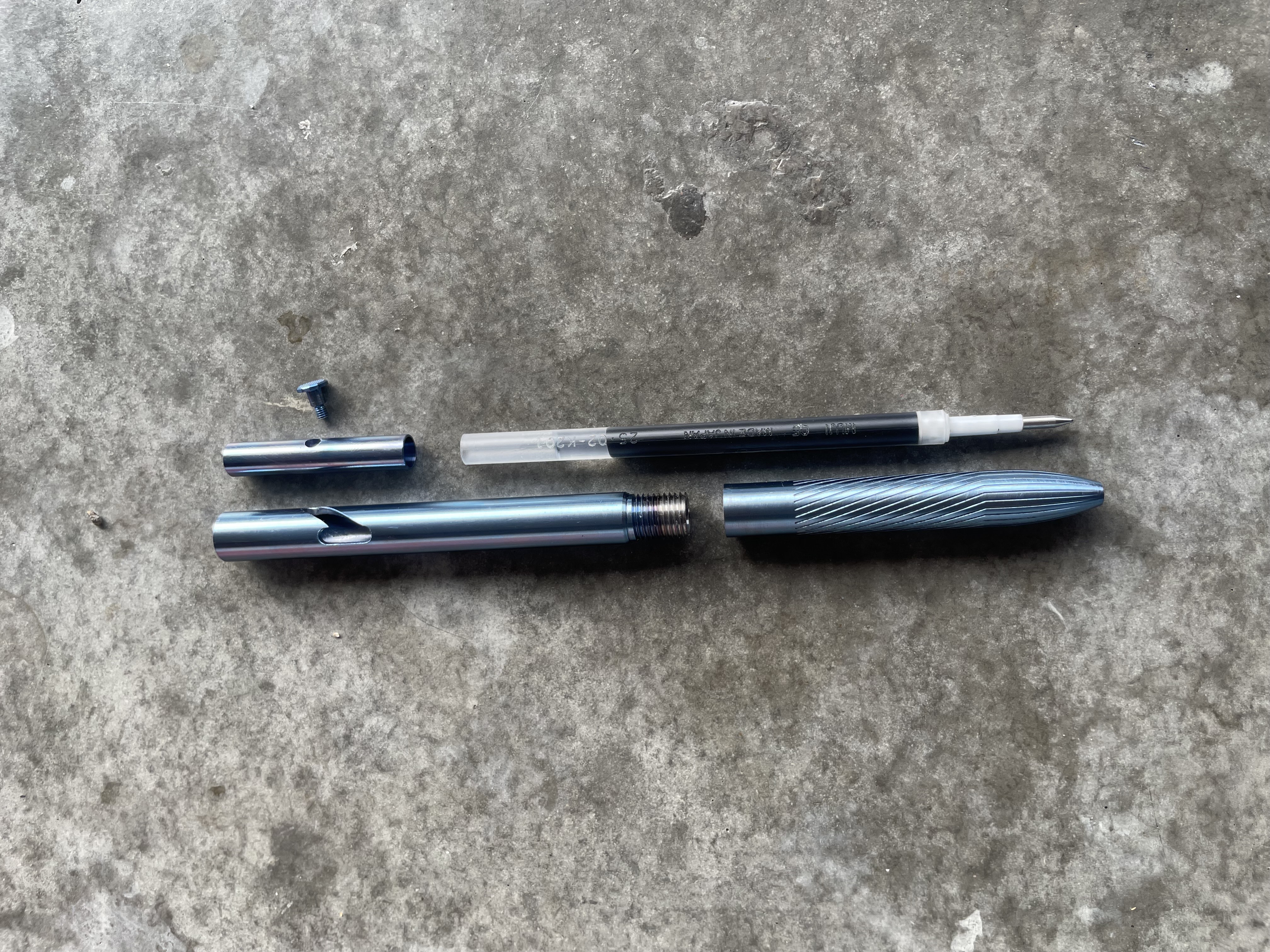 Titanium bolt action pen