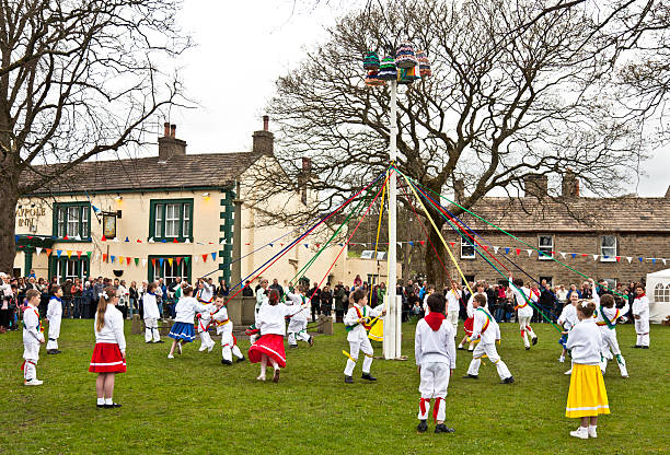 Maypole dancing